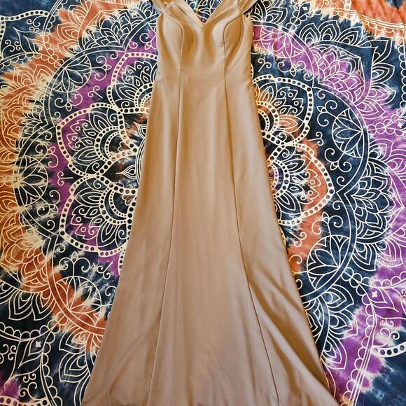 Bari Jay Formal Tan Dress - Picture 1 of 8
